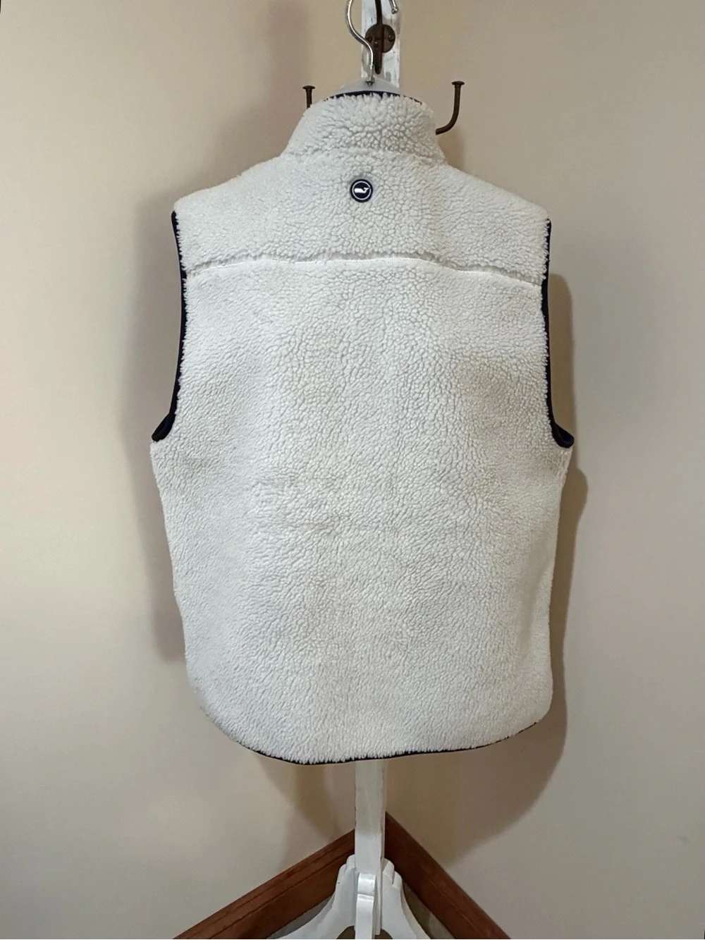 NEW VINEYARD VINES ON-THE-GO SUPER SHERPA FULL ZIP HIGH PILE VEST MARSHMALLOW LG